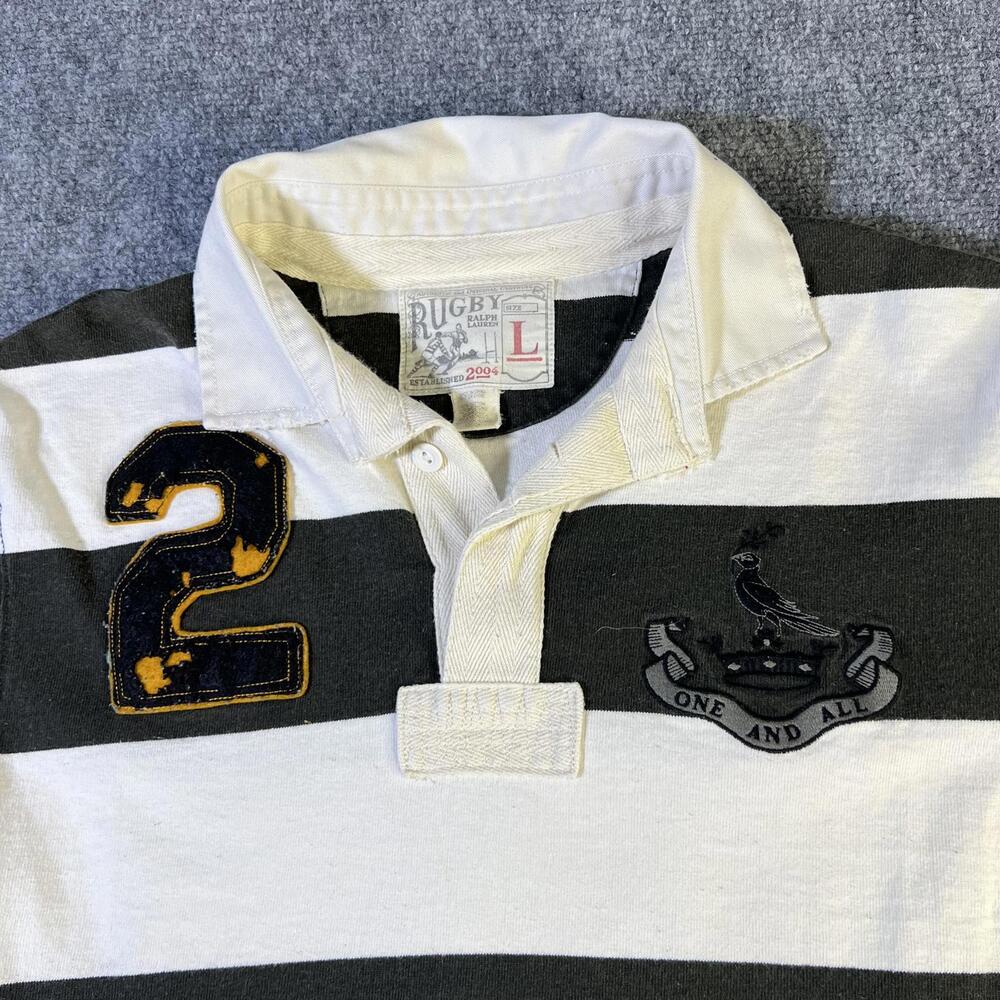 Rugby Ralph Lauren Striped Polo Shirt - Size L